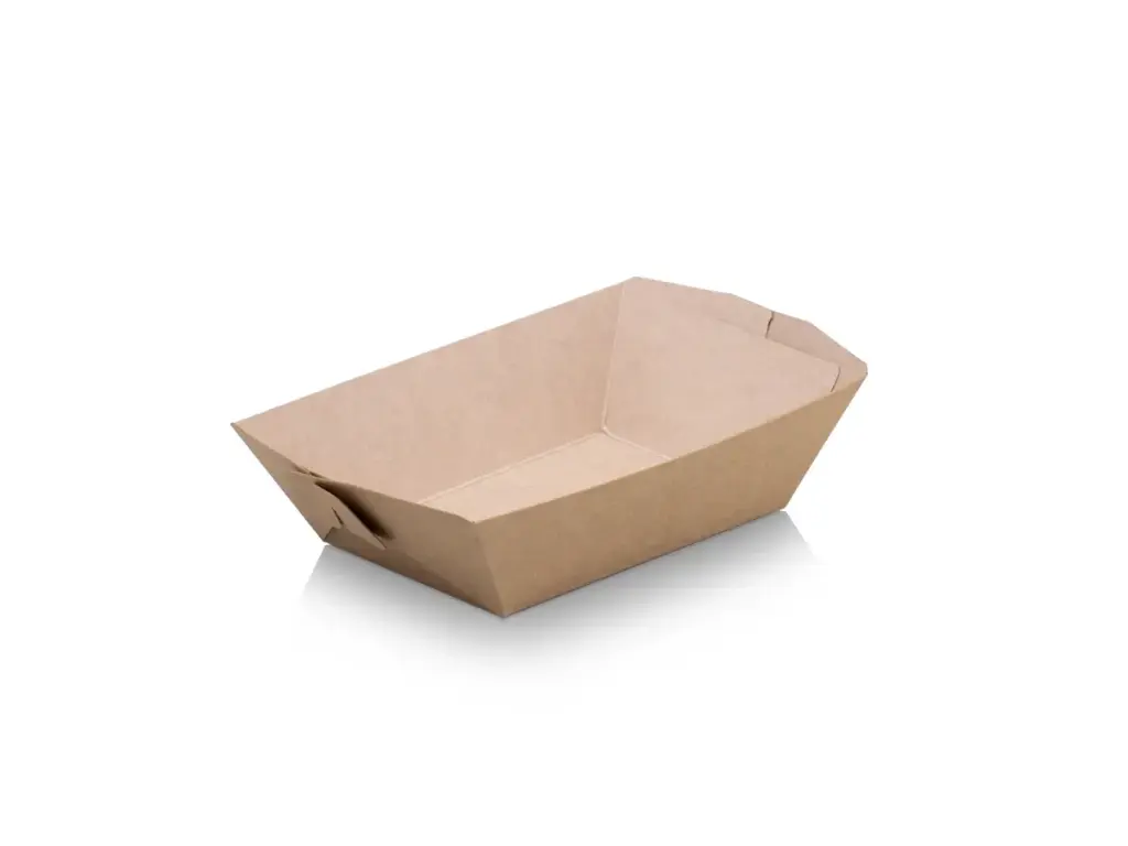 Flat Packed Bio Tray #4 | Kraft Paper | 100’s - CCP 