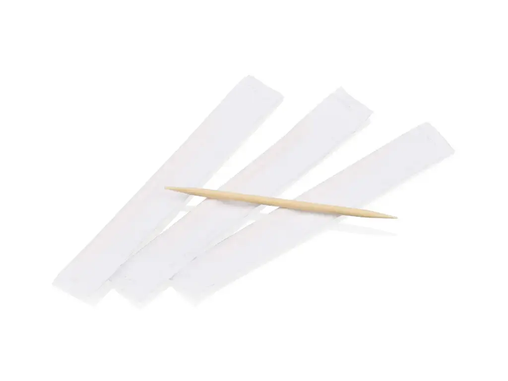 Bamboo Tooth Picks |  Individually Paper Wrapped | 1000's