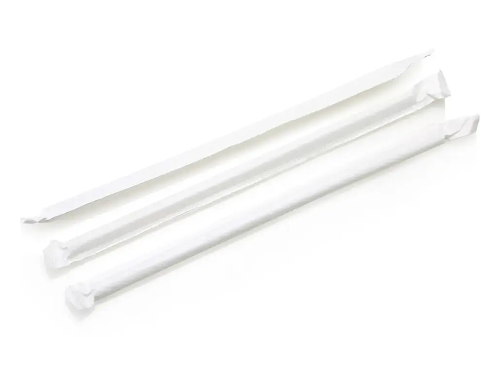 6mm Milkshake Straws -  Wrapped | Clear | Plastic | 2000's - CA