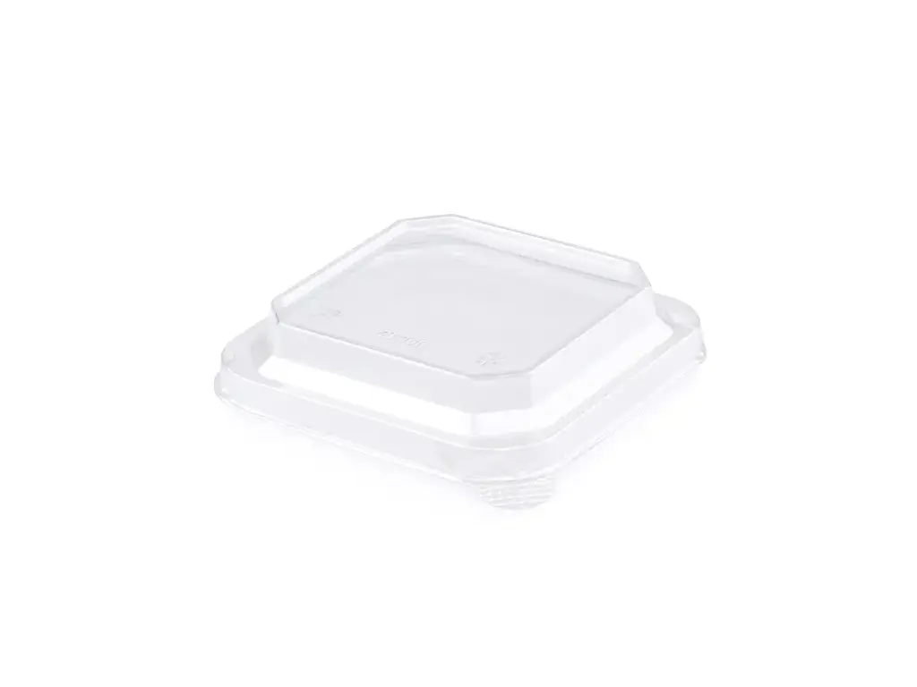 Square PET Lid – fits Paper Punch Bowl | 300ml (123mm) | 50’s  