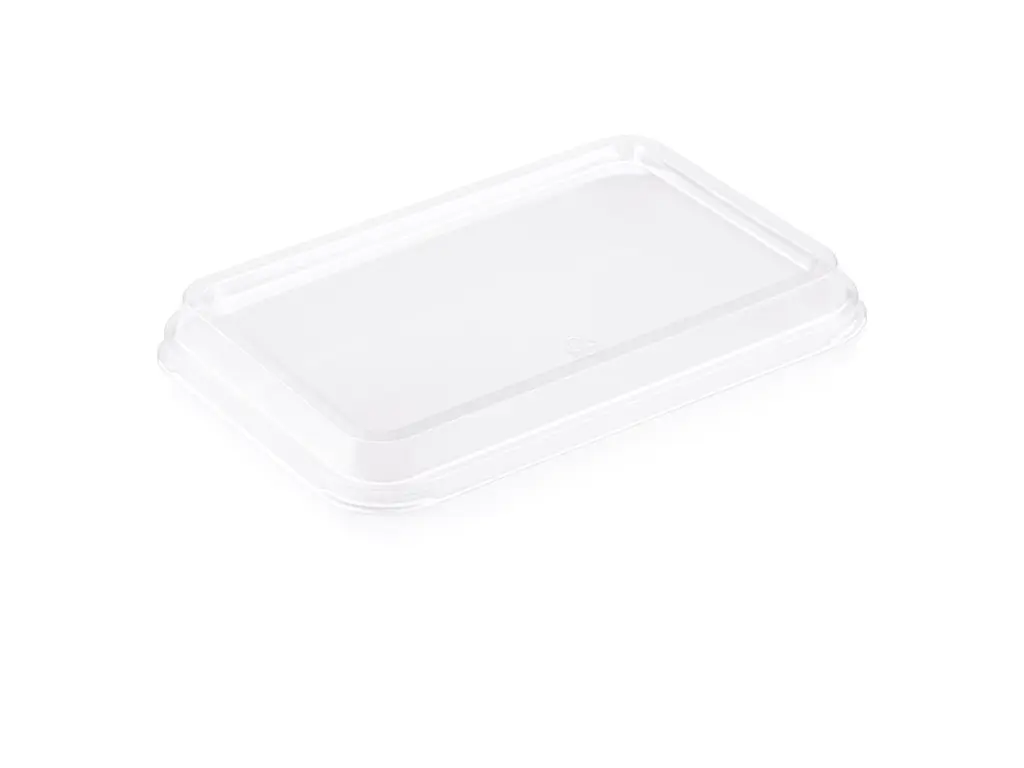Rectangle PET Lid - fits 500ml Sugarcane Meal Container | Rectangle | 50's