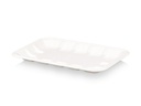 Deli Tray - 23cm x 15cm | Sugarcane | Ribbed - Medium | 50's  - E038