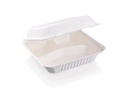 1.2L - 3 Compartment Lunch Box | Sugarcane | Square | 100's (R)
