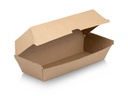 Paper Hot Dog Box  | 20.8cm x 7cm | Kraft (Ripple) | L1 | 50's  